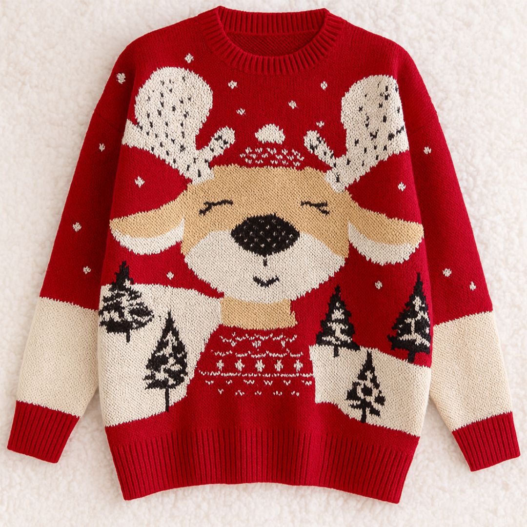 Maglione Natalizio "Renna Felice" - Edizione Limitata