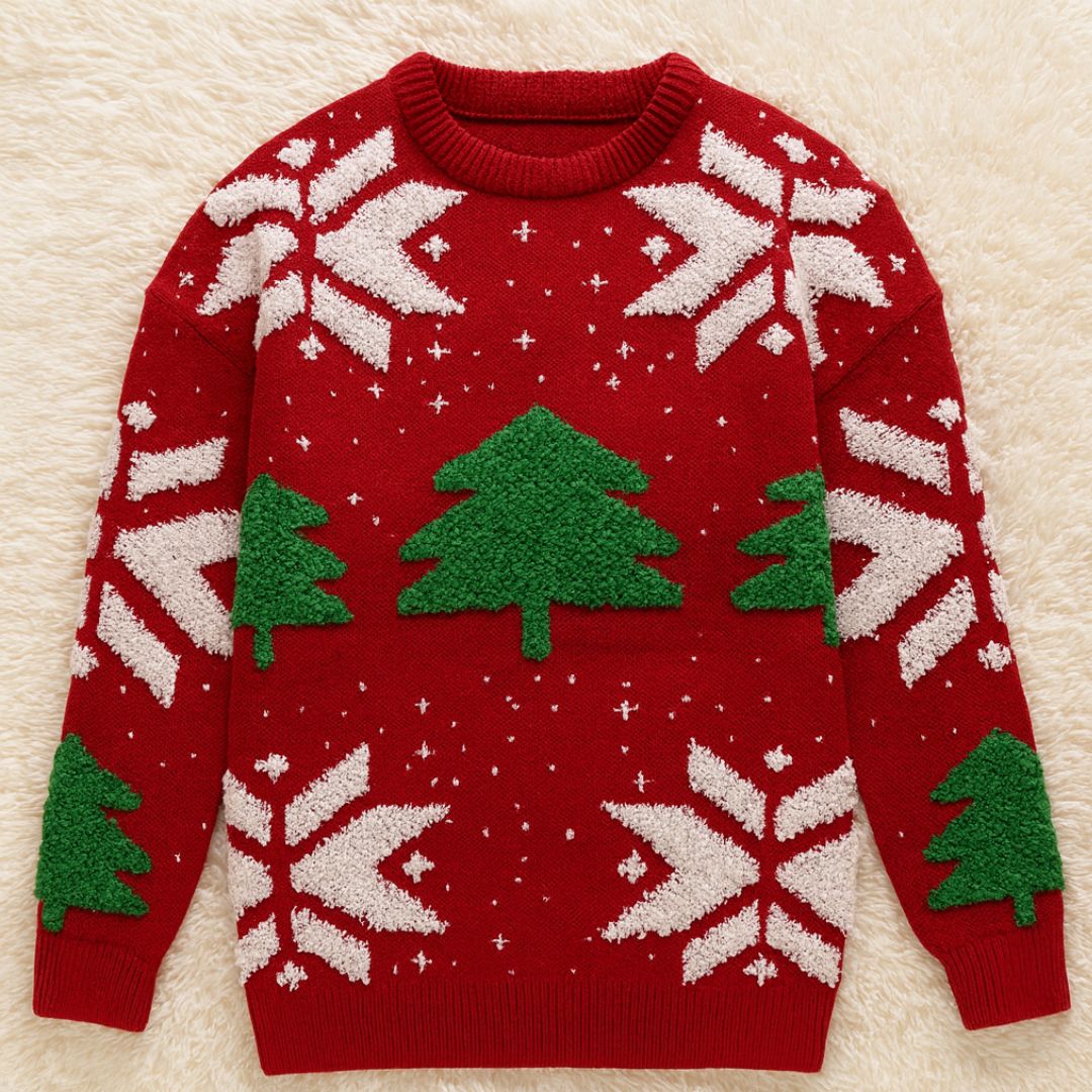 Maglione Natalizio Alberi 3D - Edizione Limitata