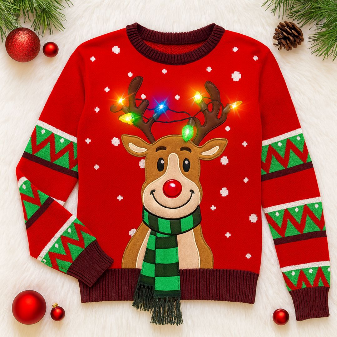 Maglione Natalizio "Renna Led" - Edizione Limitata