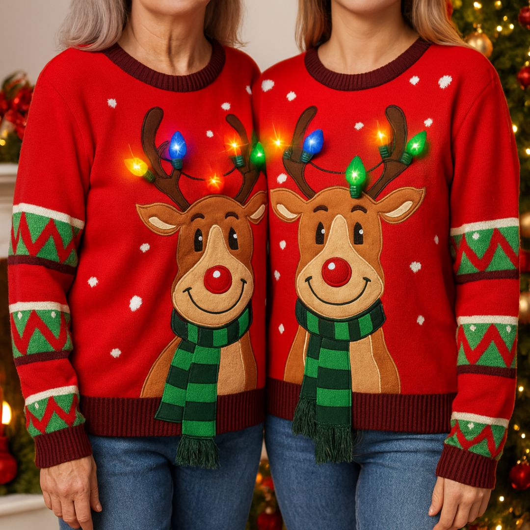 Maglione Natalizio "Renna Led" - Edizione Limitata