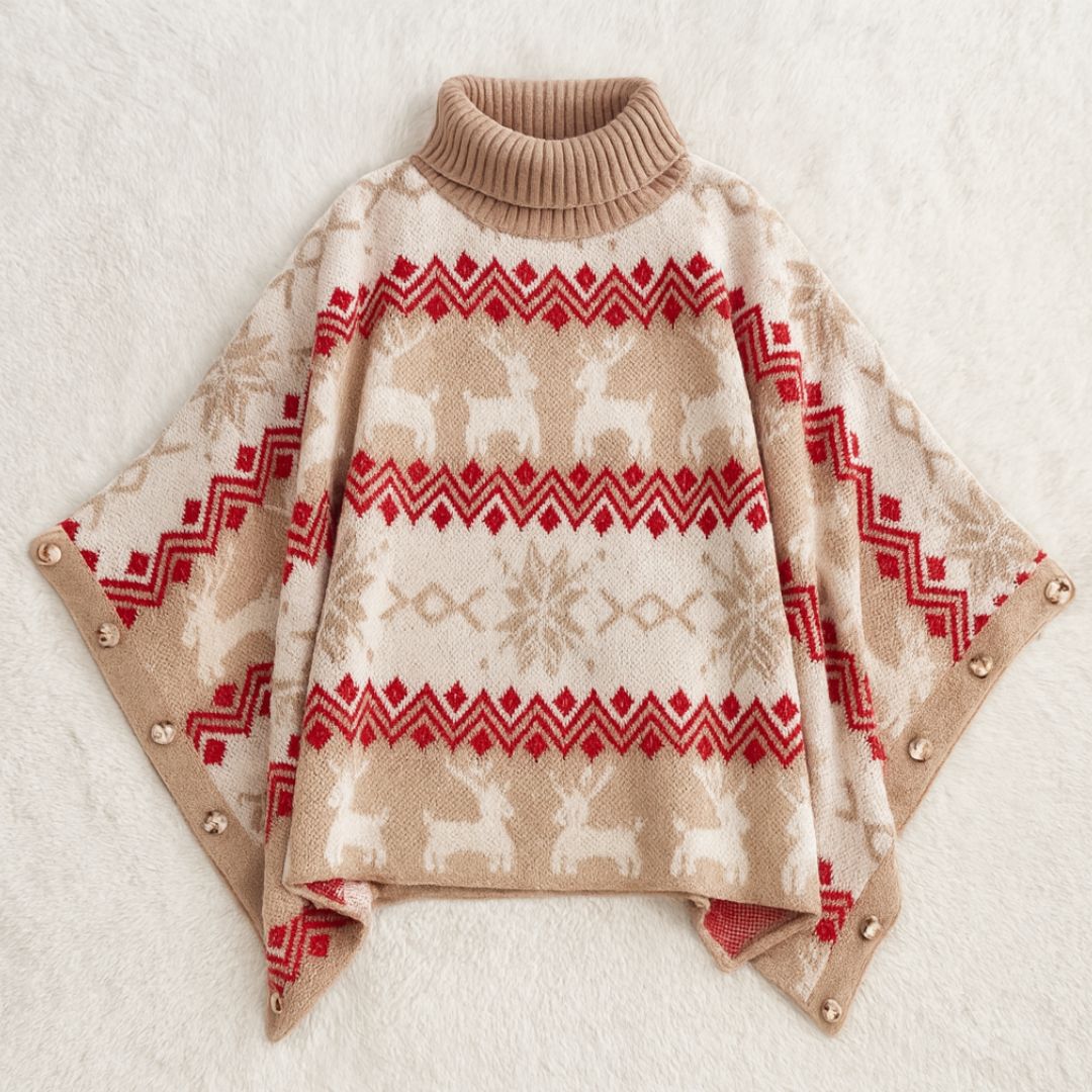 Poncho Natalizio "Renne & Fiocchi" - Edizione Limitata