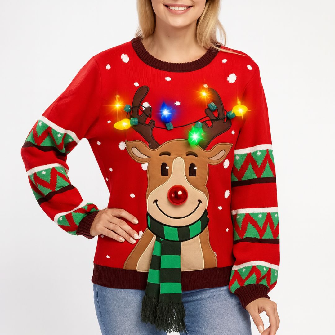 Maglione Natalizio "Renna Led" - Edizione Limitata