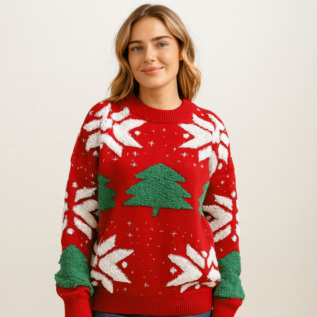 Maglione Natalizio Alberi 3D - Edizione Limitata