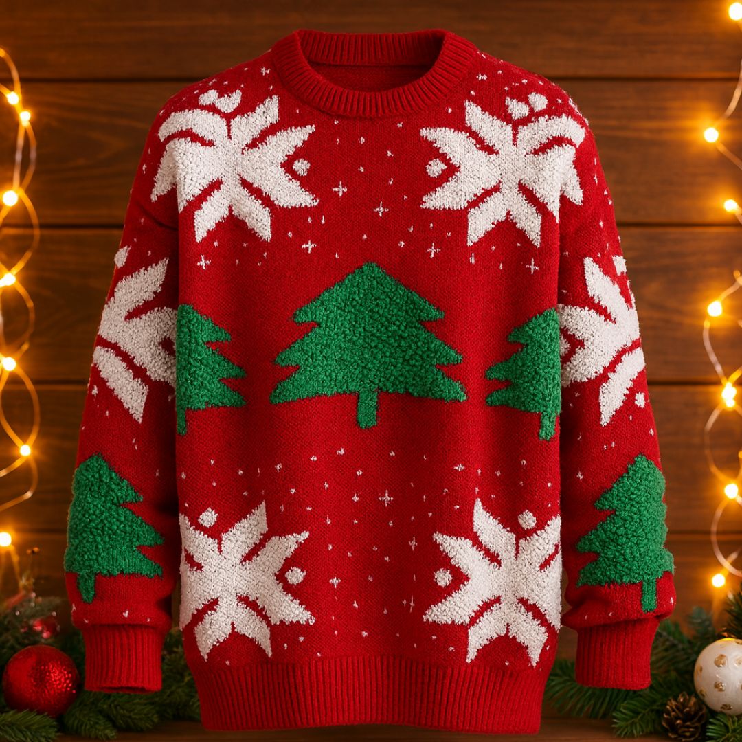 Maglione Natalizio Alberi 3D - Edizione Limitata
