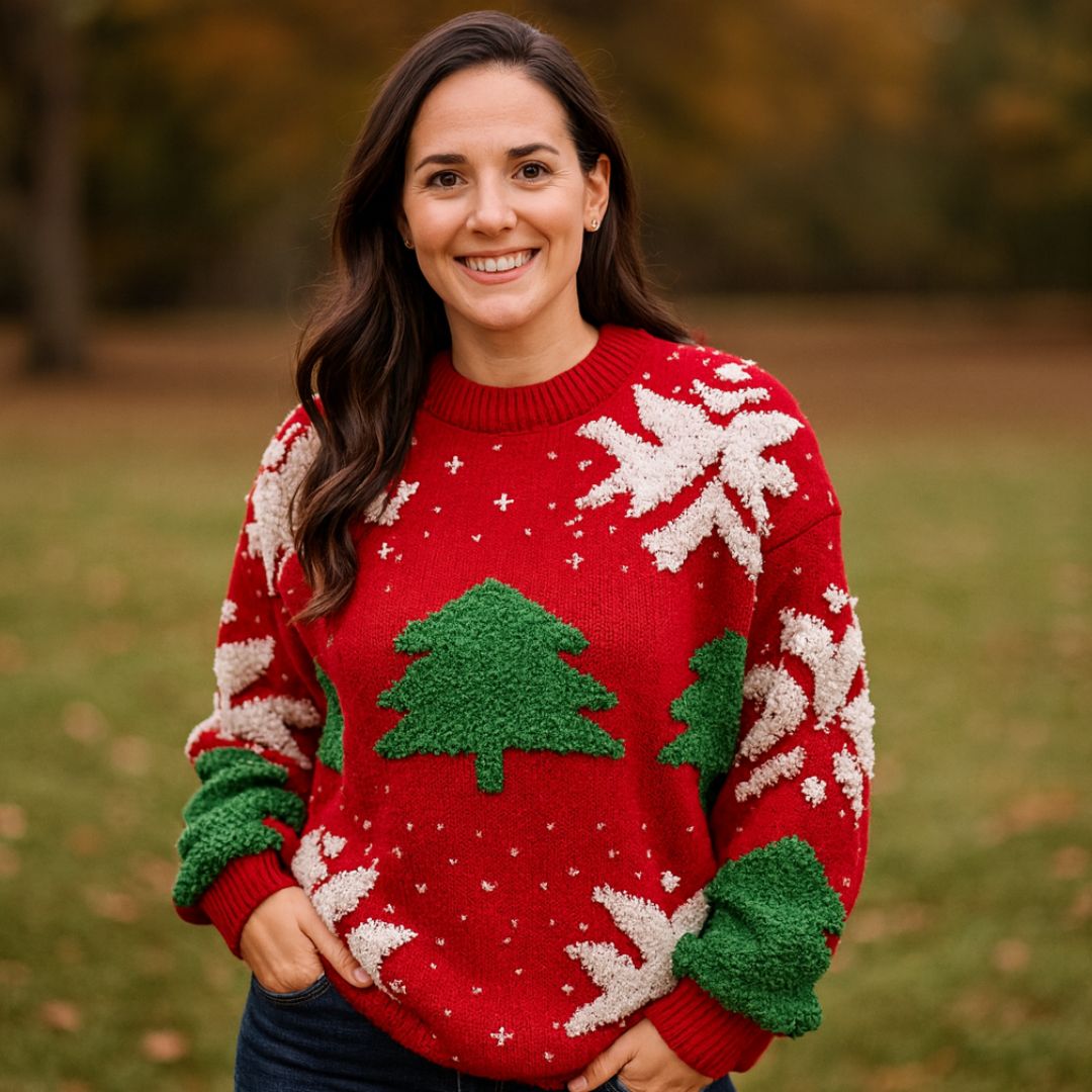 Maglione Natalizio Alberi 3D - Edizione Limitata